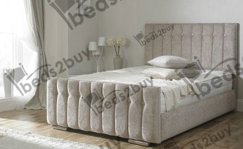Dilana Chenille Fabric Upholstered Storage Bed